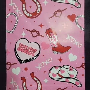 Pink Western Themed Poly Mailers
